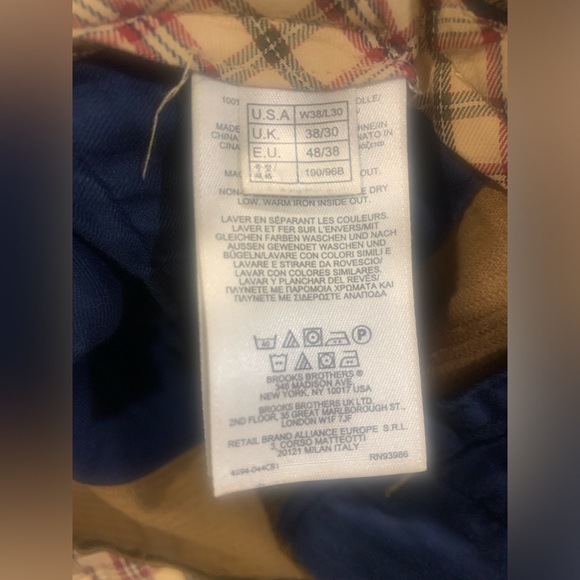 🏆SOLD🏇Brooks Brothers Corduroy Pants Brown Flat Classic Preppy Clark Men’s 38x30 - Picture 6 of 7